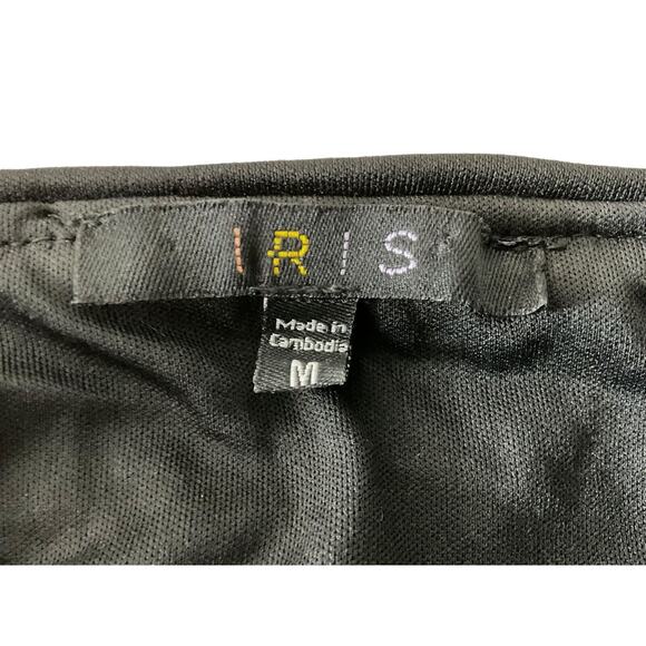 IRIS Women's Medium Black Silver Dress Adjustable Straps Sequin Spaghetti Strap - Picture 4 of 11